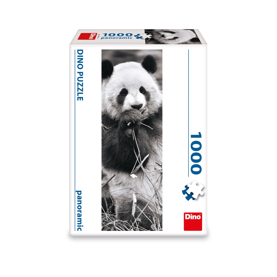 Puzzle Panda v trávě 1000 dílků panoramic - slide 1