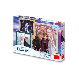 Puzzle Frozen: Radostný podzim 3x55 dílků