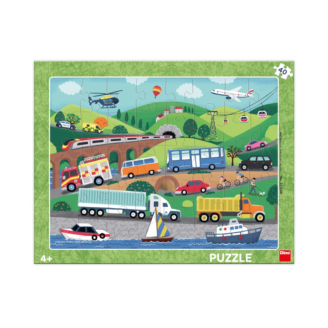 Puzzle Dopravní prostředky 40 dílků deskové - slide 0