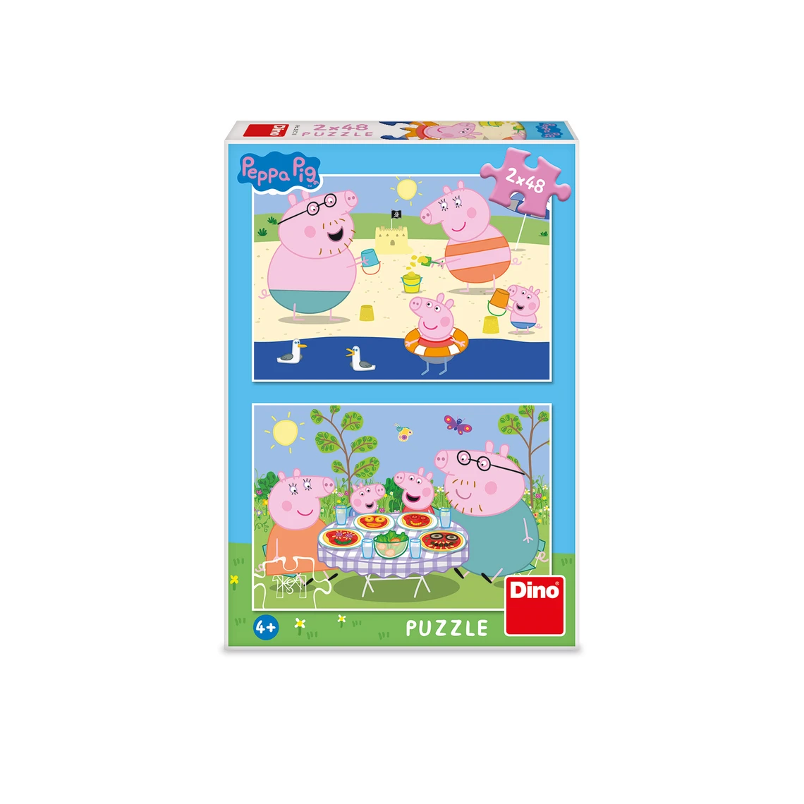 Puzzle Peppa Pig: Na dovolené 2x48 dílků - slide 1